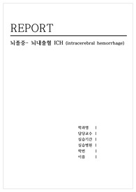 A+ 받은 성인간호학 실습 뇌내출혈 ICH Case study, 간호진단 15개, 간호과정 2개
