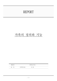 가족의 정의와 기능