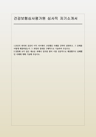 건강보험심사평가원 심사직 자소서