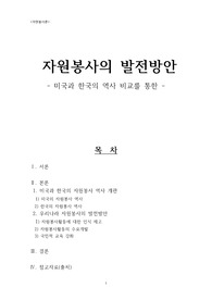 자원봉사론 레포트_미국과 한국의 자원봉사 역사를 비교, 자원봉사 확대를 위한 발전방안