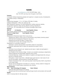 대학 영어 RESUME 자기소개서 전공영어응용 시험 자료