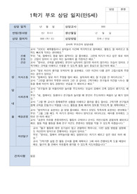 만 5세 1학기 부모상담일지 2학기 연계 20명