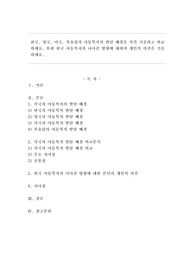 한국, 영국, 미국, 북유럽의 아동복지의 발달 배경을 각각 기술하고 비교하세요. 또한 한국 아동복지의 나아갈 방향에 대하여 개인적 의견을 기술하세요.