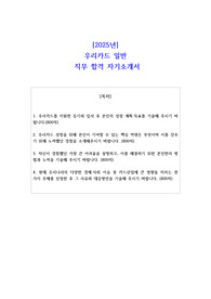 2025년 우리카드 일반 직무 합격 자기소개서