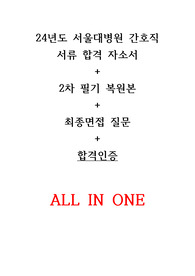 2025 [ALL IN ONE] 서울대학교병원 간호사 서류+필기+최종면접+합격인증