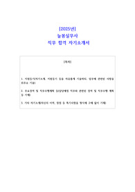 2025년 늘봄실무사  직무 합격 자기소개서