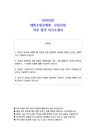 2025년 대한소방공제회  직무 합격 자기소개서