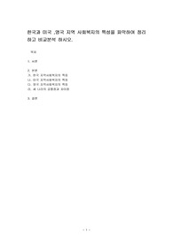 한국과 미국 ,영국 지역 사회복지의 특성을 파악하여 정리 하고 비교분석 하시오.