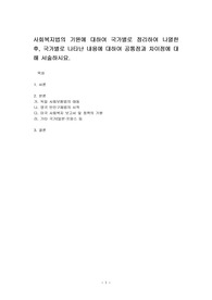사회복지법의 기원에 대하여 국가별로 정리하여 나열한 후, 국가별로 나타난 내용에 대하여 공통점과 차이점에 대해 서술하시요.