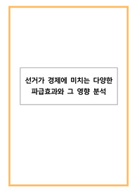 선거가 경제에 미치는 다양한 파급효과와 그 영향 분석