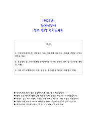 2025년 늘봄실무사 직무 합격 자소서