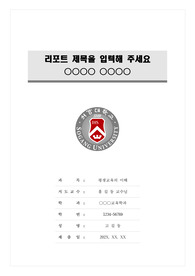 서강대학교 모노톤 레포트 표지 및 목차 양식