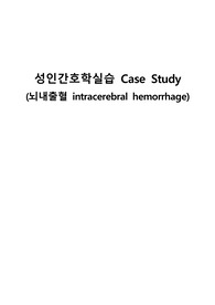 뇌내출혈 간호과정