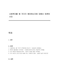 사회복지를 왜 국가가 해야하는지에 대해서 토론하시오