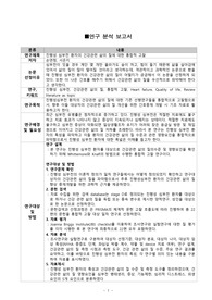 진행성 심부전 환자의 건강관련 삶의 질에 대한 통합적 고찰 논문 연구 분석 보고서