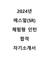 2024년 에스알SR 체험형 인턴 자기소개서
