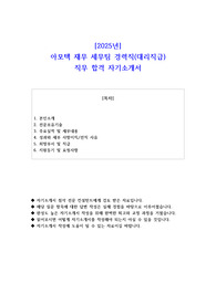 2025년 아모텍 재무 세무팀 경력직(대리직급) 직무 합격 자기소개서