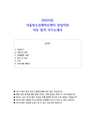 2025년 서울창조경제혁신센터 창업지원 직무 합격 자기소개서