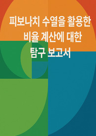 피보나치 수열을 활용한 비율계산 탐구보고서