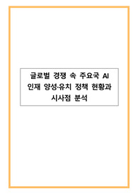 글로벌 경쟁 속 주요국 AI 인재 양성.유치 정책 현황과 시사점 분석