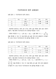 키르히호프의 법칙 실험 보고서
