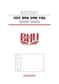 부산보건대학교 깔끔한 레포트 표지 및 목차 양식