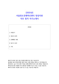 2025년 서울창조경제혁신센터 창업지원 직무 합격 자기소개서