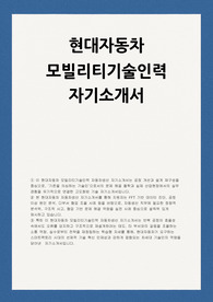 현대자동차 자동차생산 자소서