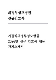 의정부성모병원 자소서