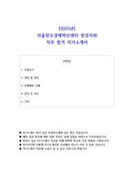 2025년 서울창조경제혁신센터 창업지원 직무 합격 자소서