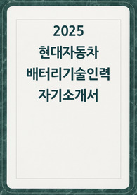 현대자동차 배터리기술인력 자소서