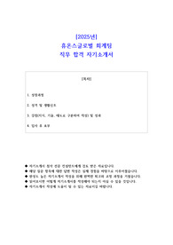 2025년 휴온스글로벌 회계팀 직무 합격 자소서
