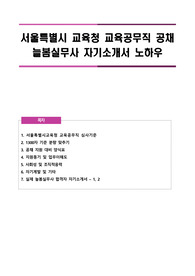 실제 합격자가 알려주는 교육공무직 늘봄실무사 공채 자소서 노하우