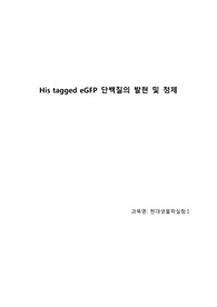 [A+] 2024 서강대 현대생물학실험1 2차 (His tagged eGFP 단백질의 발현 및 정제)