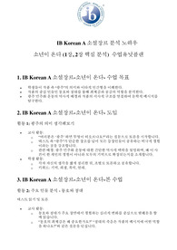 IB Korean paper1  고득점 분석-소년이 온다 교사유닛플랜