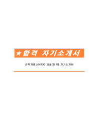 전력거래소(KPX) 기술(전기) 자기소개서