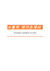 한국관광공사 일반(영어) 자기소개서