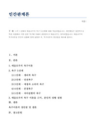 [해커스]인간관계론-매슬로우의 욕구이론을 본인의 상황에 맞게 설명한 후, 욕구이론의 장단점을 제시해 봅시다.