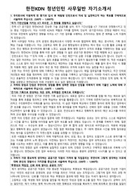 한전KDN 청년인턴 사무일반 자기소개서 및 면접 준비 자료집