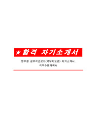 병무청 공무직근로자(복무지도관) 자기소개서, 직무수행계획서