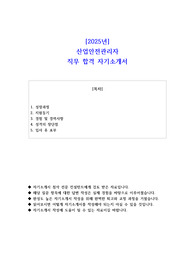 2025년 산업안전관리자 직무 합격 자소서