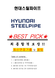 현대스틸파이프 면접기출(최신)+꿀팁[최종합격!] +1000대기업 1차 직무면접 + 2차 임원면접 최종합격자 답안
