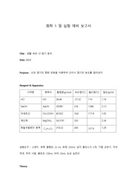 일반화학실험 생활속의 산과염기 실험 레포트