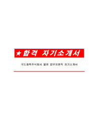 국도화학주식회사 물류 업무지원직 자기소개서