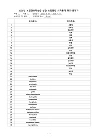 노인간호학실습 용어 시험