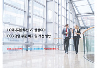 본 자료는 삼성SDI의 ESG 경영 수준을 비교하고 개선방안을 제시합니다. 국내 주요 배터리 기업의 ESG 경영 수준을 진단하고 개선 방안을 모색하는 것이 연구 배경 및 목적입니다. PPT에 스크립트가 있어서 발표자료로 사용할 수 있습니다.