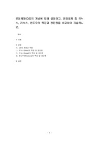 운영체제(OS)의 개념에 대해 설명하고, 운영체제 중 유닉스, 리눅스, 윈도우의 특징과 장단점을 비교하여 기술하시오.