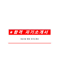 KG스틸 영업 자기소개서