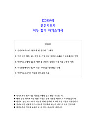 2025년 안전지도사  직무 합격 자기소개서