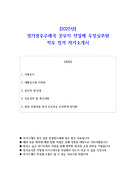 2025년 경기광주우체국 공무직 전일제 우정실무원 직무 합격 자소서
